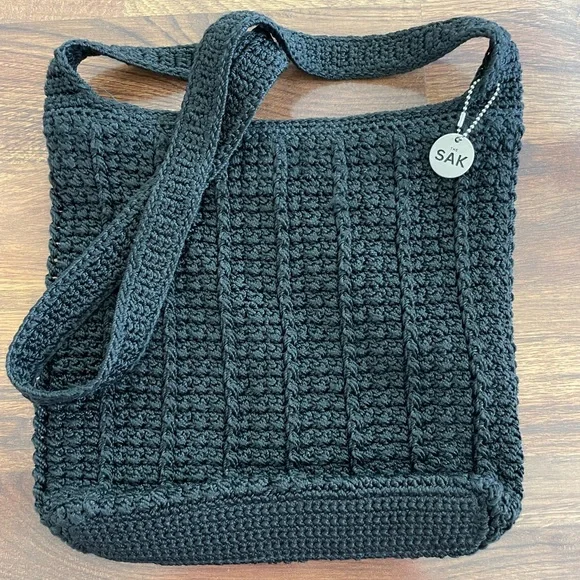 The Sak Crochet Crossbody NWOT Black - Picture 1 of 3